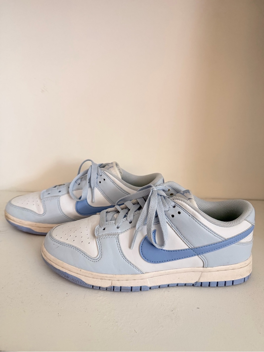 Nike Women’s Dunk Sneakers in Light Blue and White